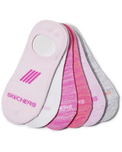 Skechers Space-dye No Show Socks - Pink