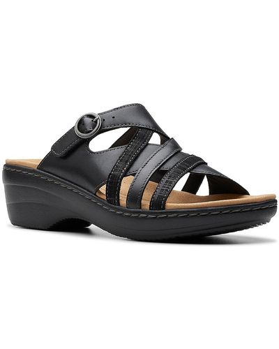 Clarks Merliah Holly Strappy Wedge Heel Platform Sandals in Brown