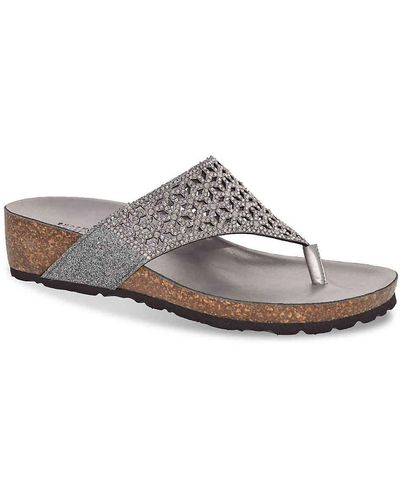 Italian Shoemakers Eloise Wedge Sandal - Metallic