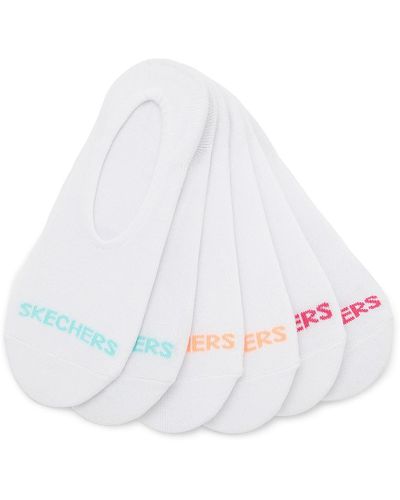 Skechers Sport No Show Liners - White