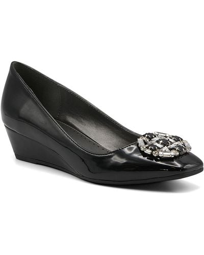 Adrienne Vittadini Palm Beach Wedge Pump - Black