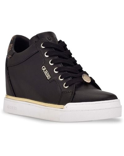 Guess Faster Wedge Sneaker - Black