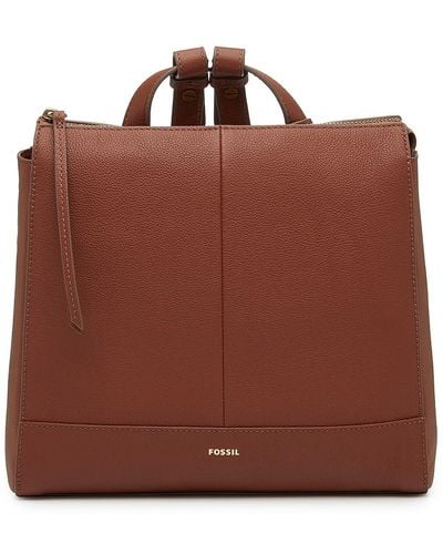 Fossil Elina Leather Mini Backpack - Brown