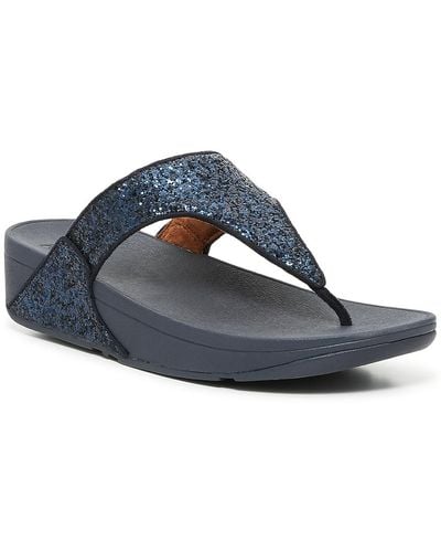 Fitflop Shimma Wedge Glitter Sandal - Blue