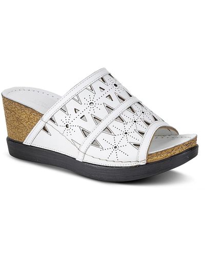 Spring Step Fusa Wedge Sandal - White