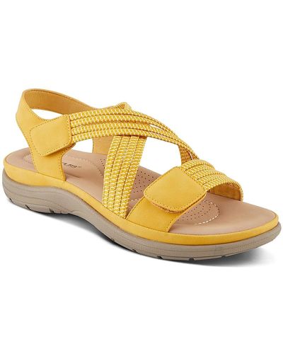 Flexus by Spring Step Crossbeam Wedge Sandal - Yellow