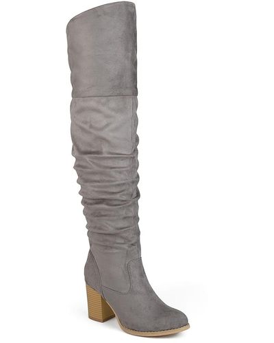 Journee Collection Kaison Over-the-knee Boot - Gray