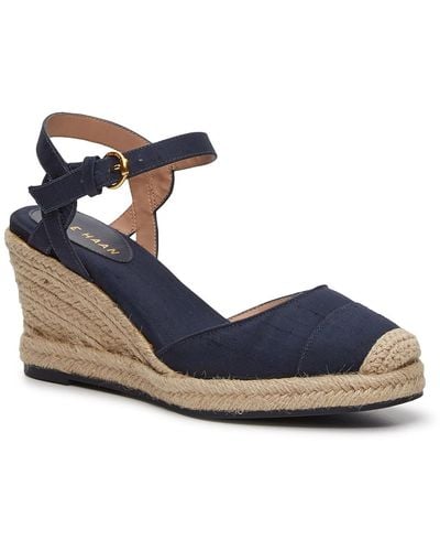 Cole Haan Cloudfeel Espadrille Wedge Sandal - Blue