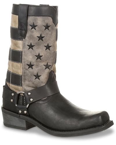 Durango Flag Harness 11 Boot (black/charcoal/grey) Cowboy Boots - Gray
