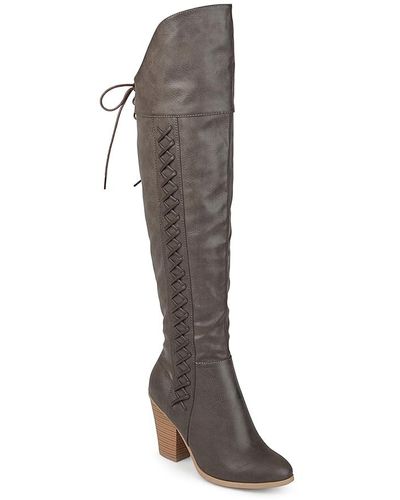 Journee Collection Spritz Over-the-knee Boot - Gray