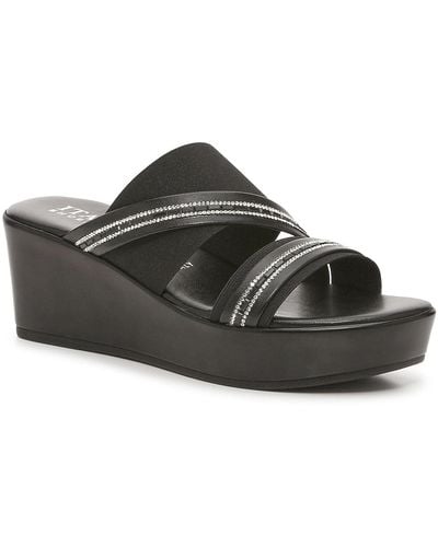 Italian Shoemakers Kaya Wedge Sandal - Black