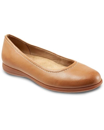 Trotters Darcey Leather Ballet Flats - Brown