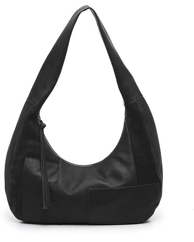 Crown Vintage Clayr Leather Hobo Bag - Black