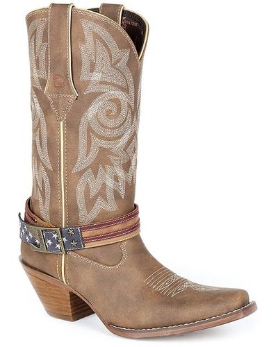 Durango Crush By Women's Flag Accessory Western Boot - Brown