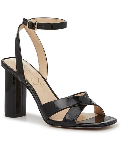 Jessica Simpson Women's Cadith Block Heel Bow Sandal - Satin Heeled Sandals