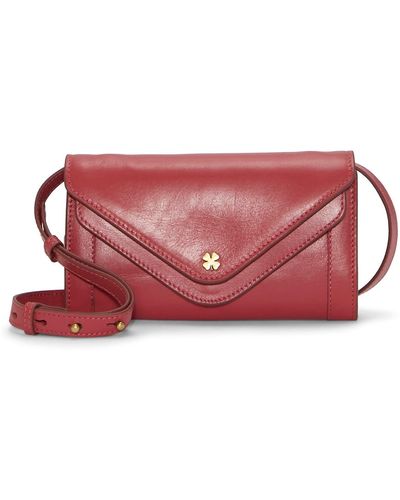 Lucky Brand Love Leather Crossbody Wallet - Red