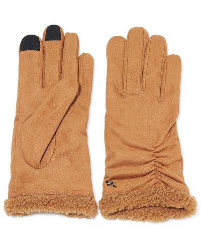 UGG Fuzzy Ruched Touch Screen Gloves - Multicolor