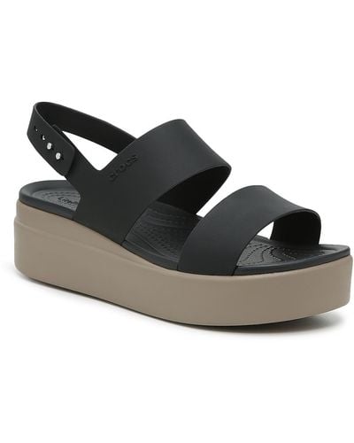 Crocs™ Brooklyn Low Wedge Sandal - Black