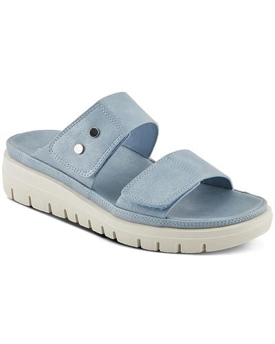 Flexus by Spring Step Buttony Wedge Sandal - Blue