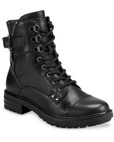 G by Guess Gessy Combat Boot - Black
