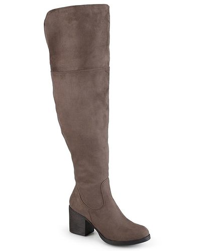Journee Collection Sana Wide Calf Over-the-knee Boot - Black