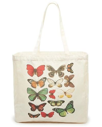 Mix No 6 Butterfly Tote - White