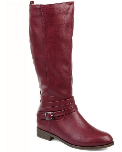 Journee Collection Ivie Extra Wide Calf Riding Boot - Red