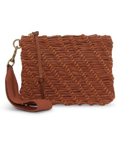 Lucky Brand Dawn Leather Wristlet - Brown