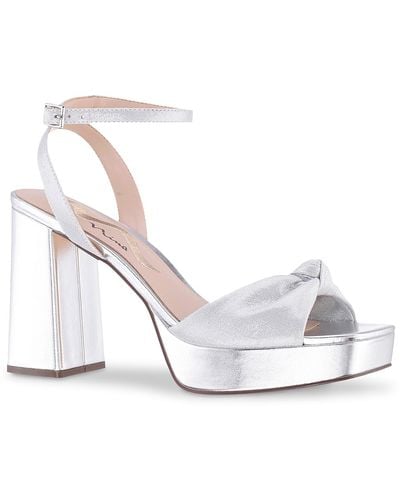 Nina Seline Platform Sandal - White