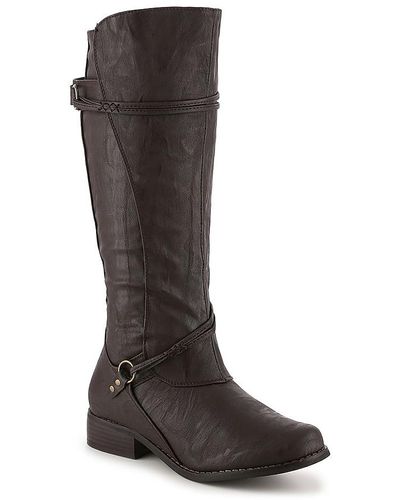 Journee Collection Harley Extra Wide Calf Riding Boot - Brown