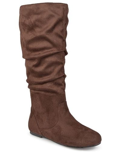 Journee Collection Rebecca Wide Calf Boot - Brown