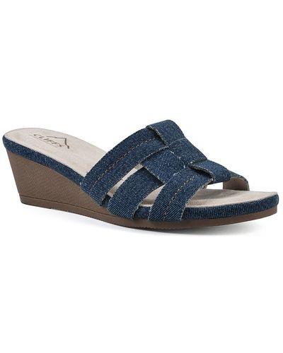White Mountain Candyce Wedge Sandal - Blue