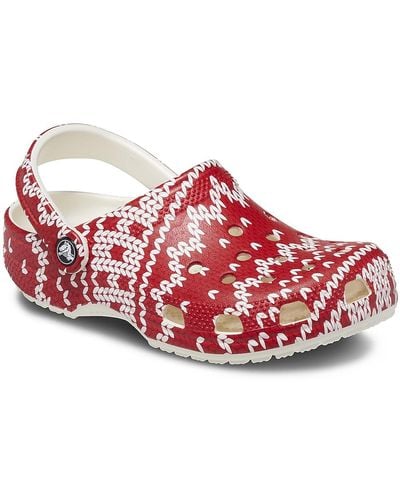 Crocs™ Classic Holiday Sweater Clog - Red