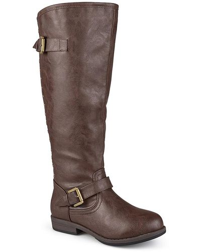 Journee Collection Spokane Extra Wide Calf Riding Boot - Brown