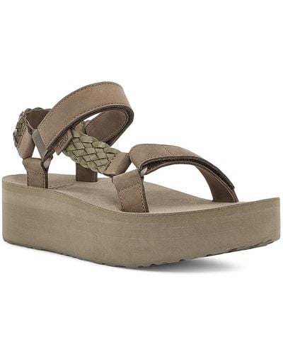 Teva Flatform Universal Interweave Wedge Sandal - Green