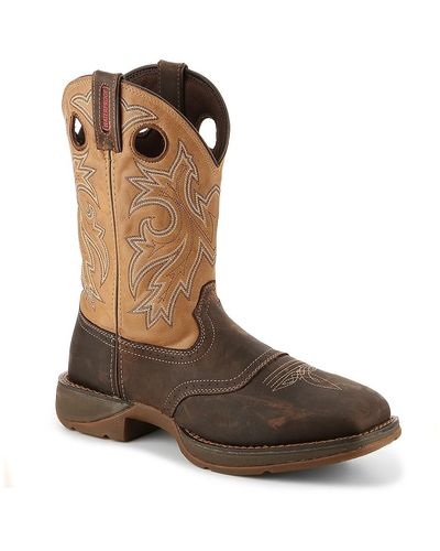 Durango Rebel Steel Toe Cowboy Boot - Brown