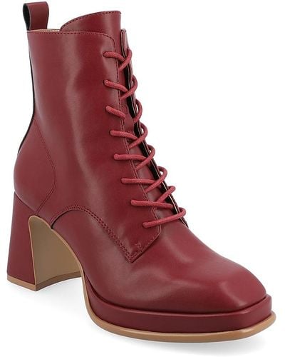 Journee Collection Kalindi Bootie - Red