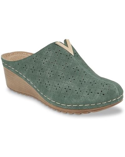 Gc Shoes Camille Wedge Mule - Green