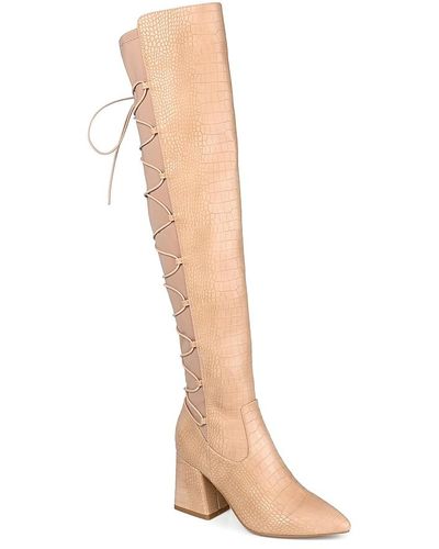 Journee Collection Valorie Extra Wide Calf Over-the-knee Boot - Natural