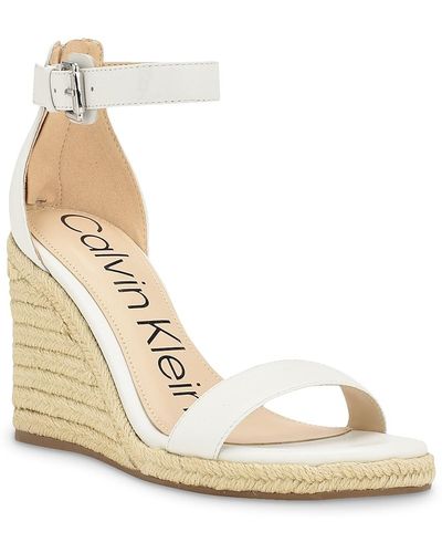 Calvin Klein Noshella Wedge Sandal - White