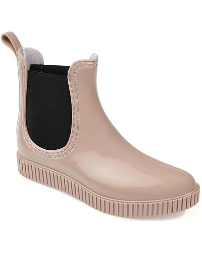 Journee Collection Drip Rain Boot - Natural