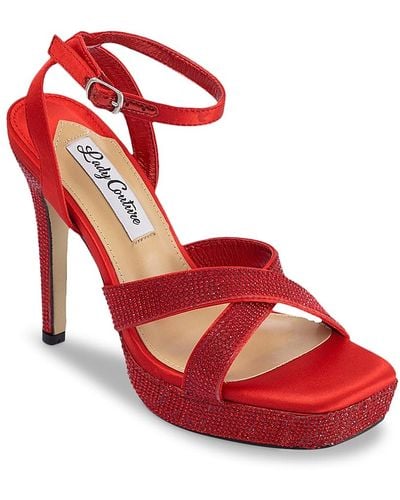 Lady Couture Daisy Platform Sandal - Red