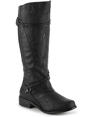 Journee Collection Harley Extra Wide Calf Riding Boot - Black