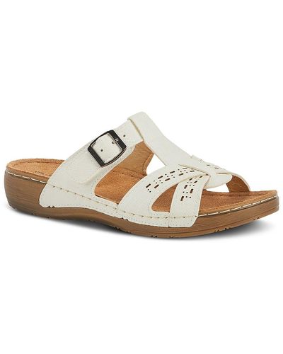 Flexus by Spring Step Nery Jeans Wedge Sandal - White