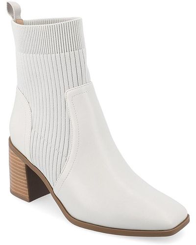 Journee Collection Harlowe Chelsea Boot - White