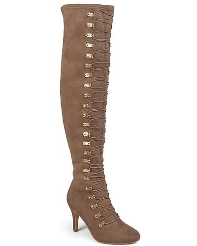 Journee Collection Trill Wide Calf Thigh High Boot - Black