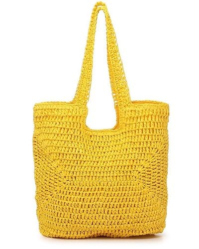 Kelly & Katie Paper Straw Tote - Yellow