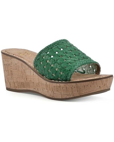 White Mountain Charges Wedge Sandal - Green