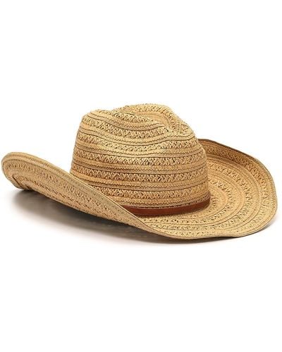 Vince Camuto Woven Panama Hat - Natural
