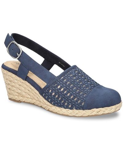 Easy Street Taffy Wedge Sandal - Blue